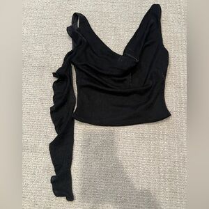 Princess Polly Black Cowl Top
